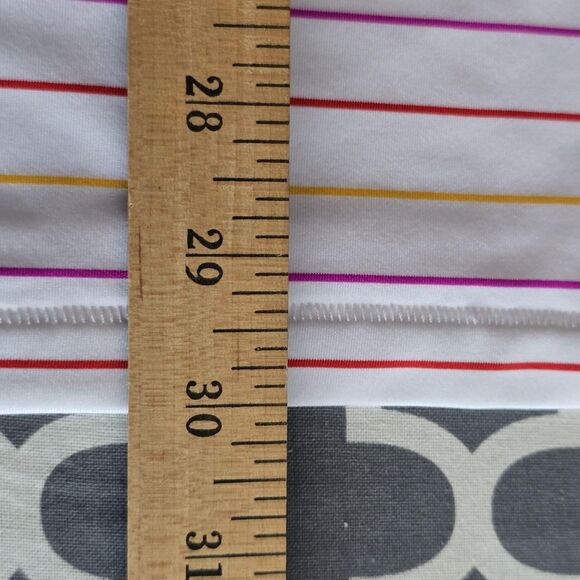 G/FORE Polo Shirt Mens XL White Multicolor Stripe Golf Performance Stretch - Picture 11 of 13